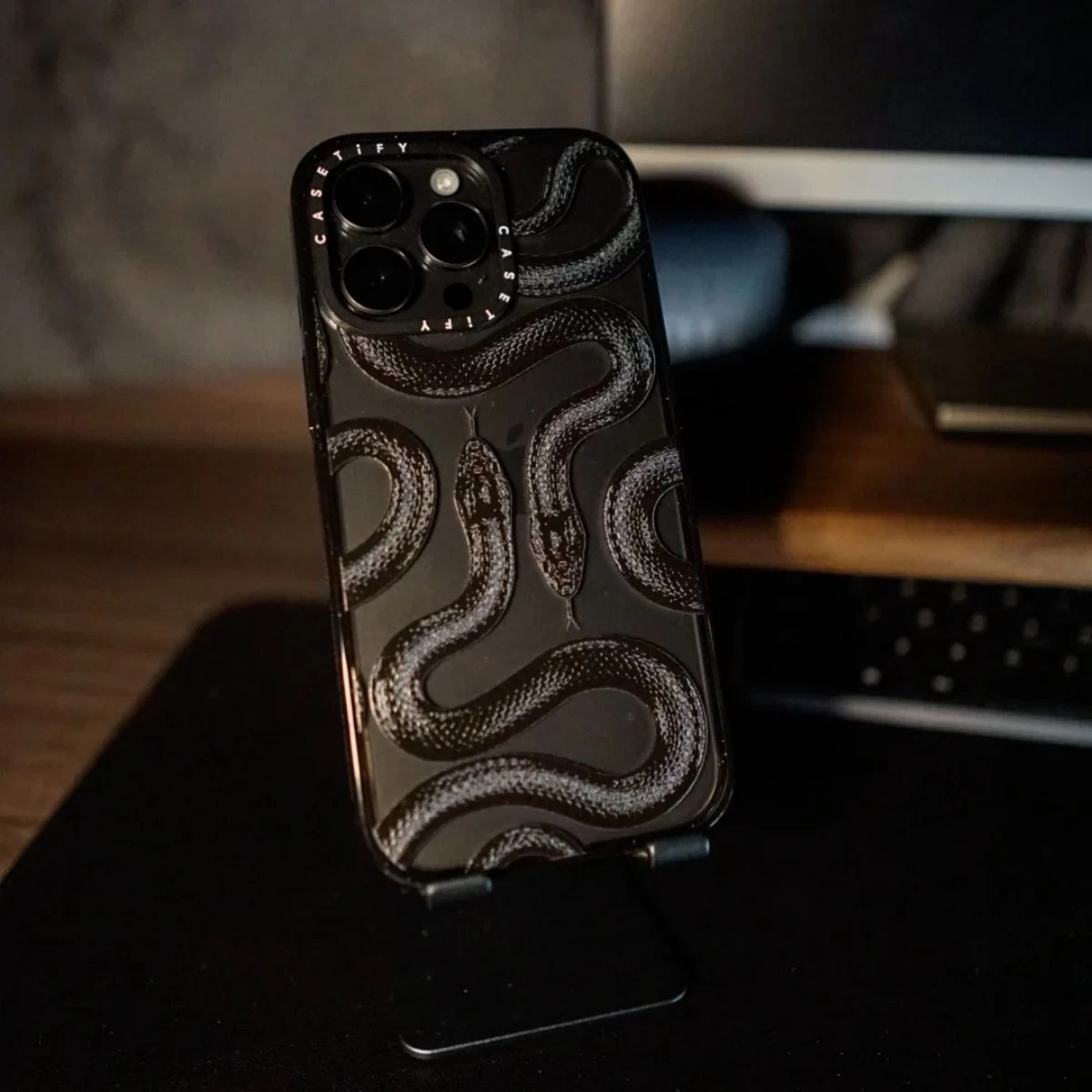 Casetify Black Kingsnake Case