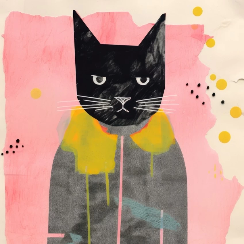 Winter Cat Alien Glossy