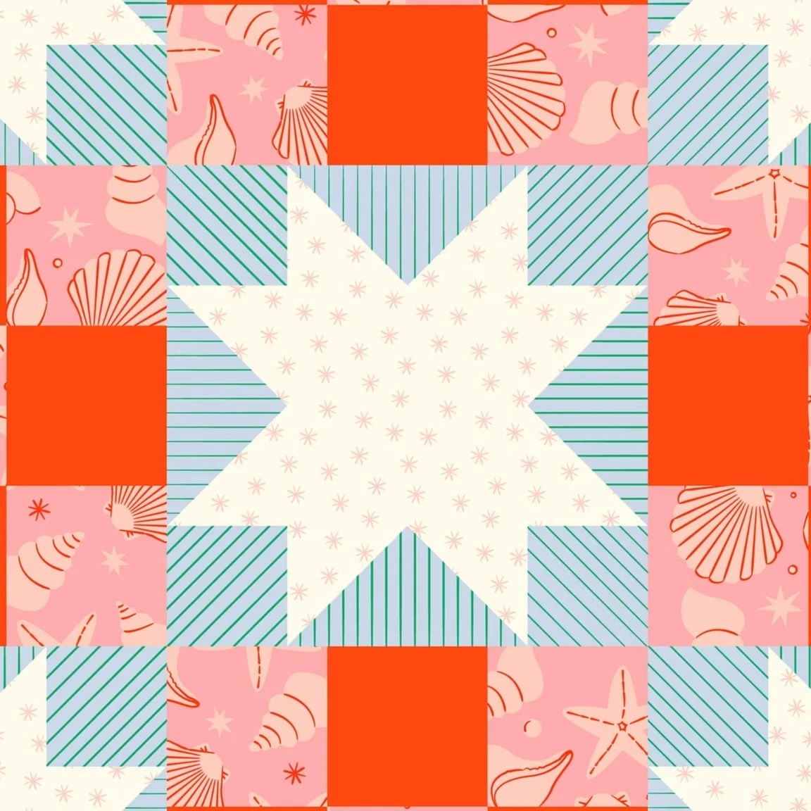 Seaside Quilt Glossy