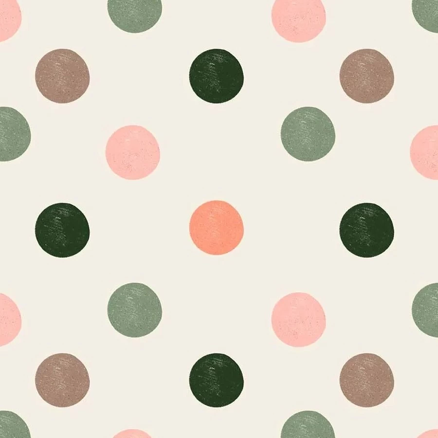 Rainbow Polka Dots Glossy