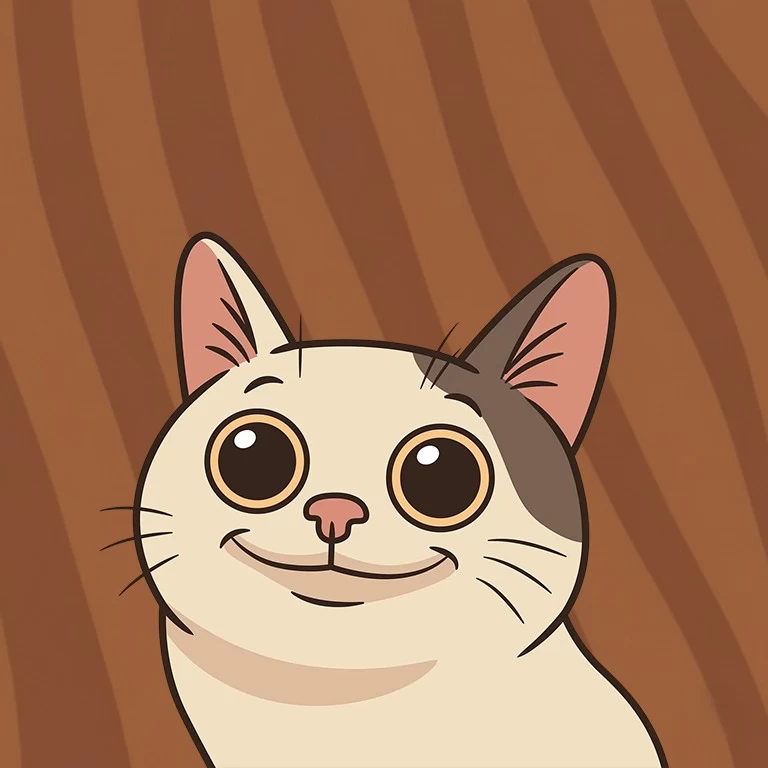 Big-eyed Cute Cat Glossy