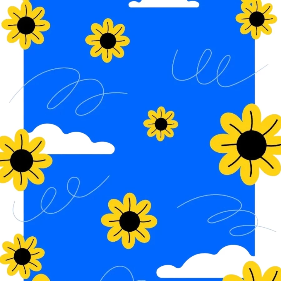 Sunflowers In The Sky Glossy