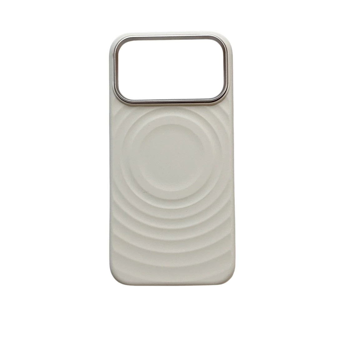 Metal Frame Ripple Case Off-white