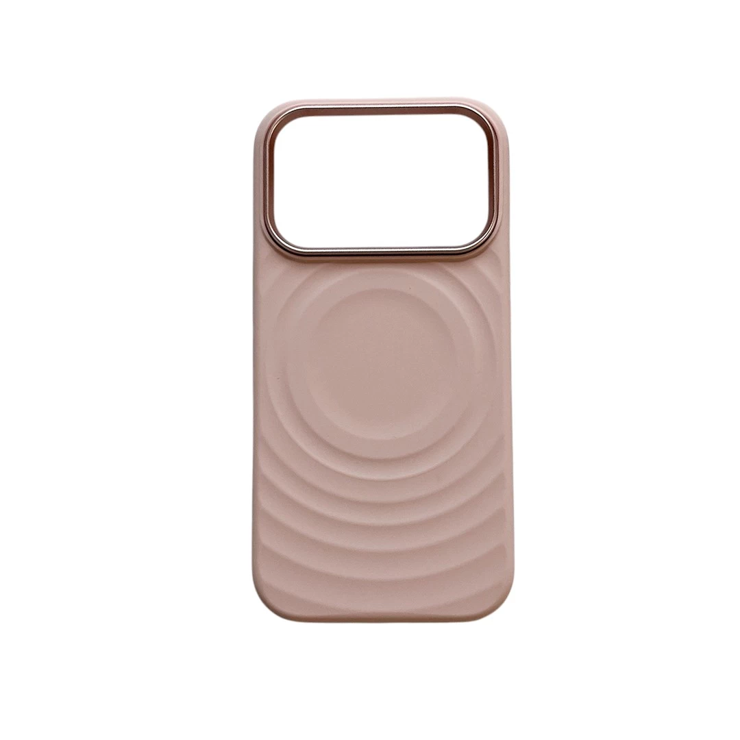 Metal Frame Ripple Case Pink