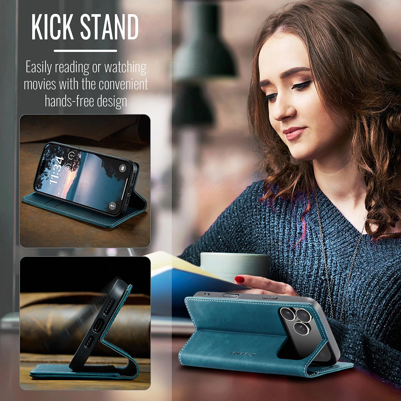 013 Multifunctional Horizontal Flip Leather Case