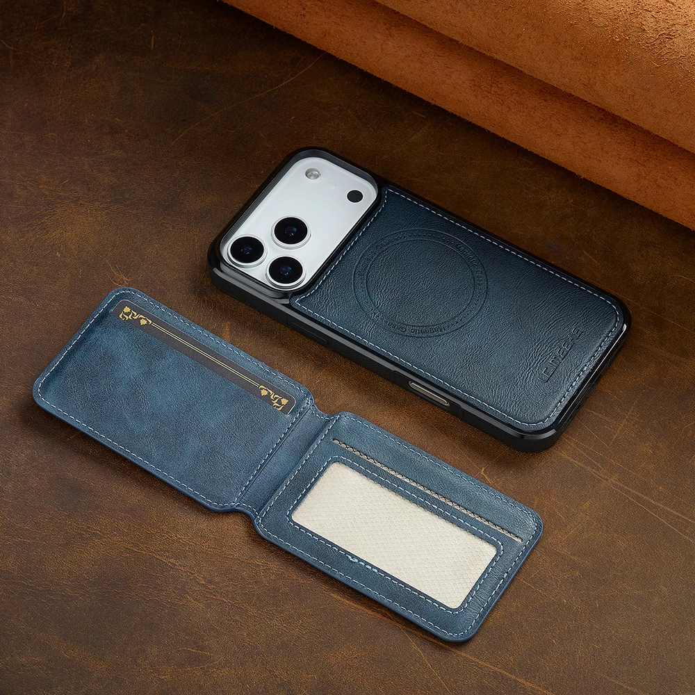 L3 Leather Wallet Case Blue
