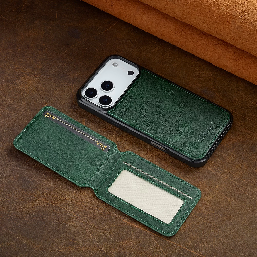 L3 Leather Wallet Case Green