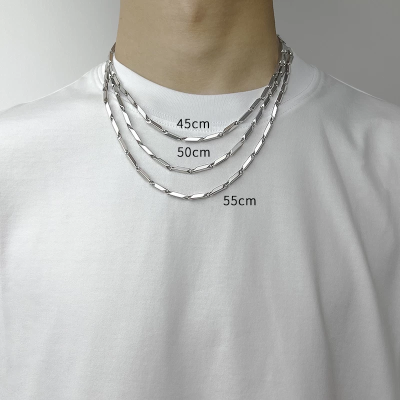 Diamond-shaped bamboo-style necklace