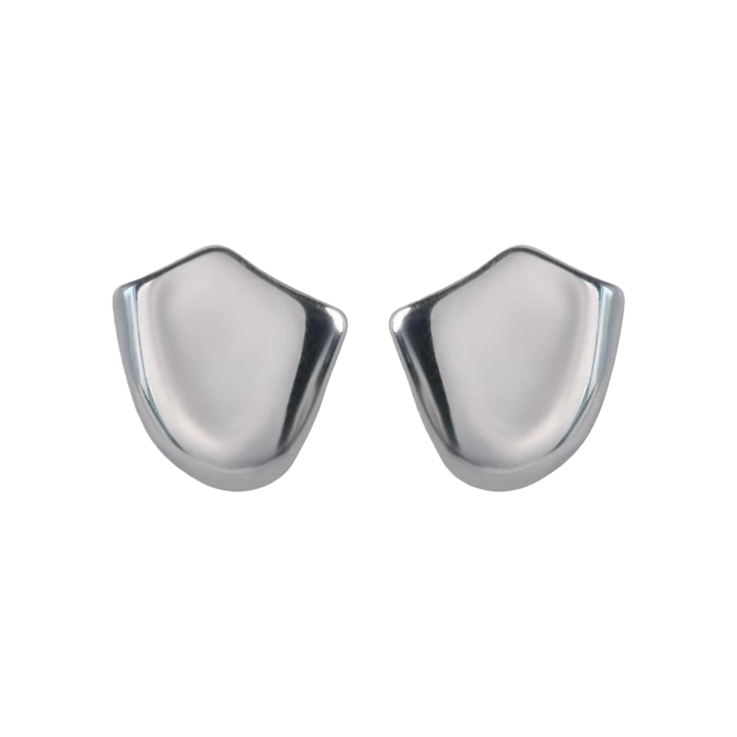 Asymmetrical Shield-like stud earring