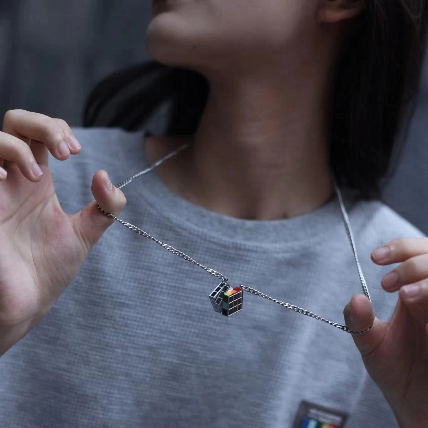 OUTR "Heartbeat Cube" Necklace