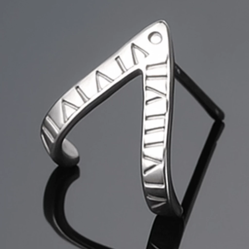 Triangle Hook Roman Numeral Earrings Silver