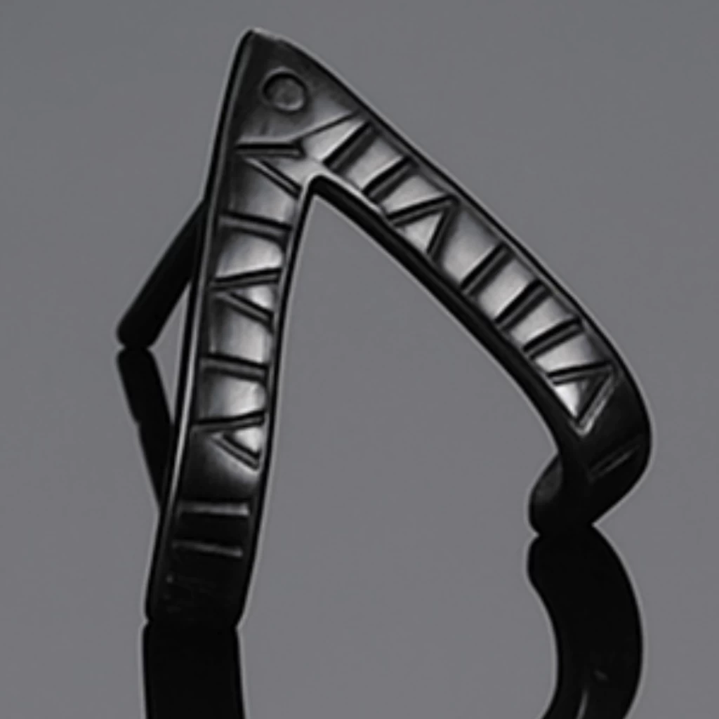 Triangle Hook Roman Numeral Earrings Black