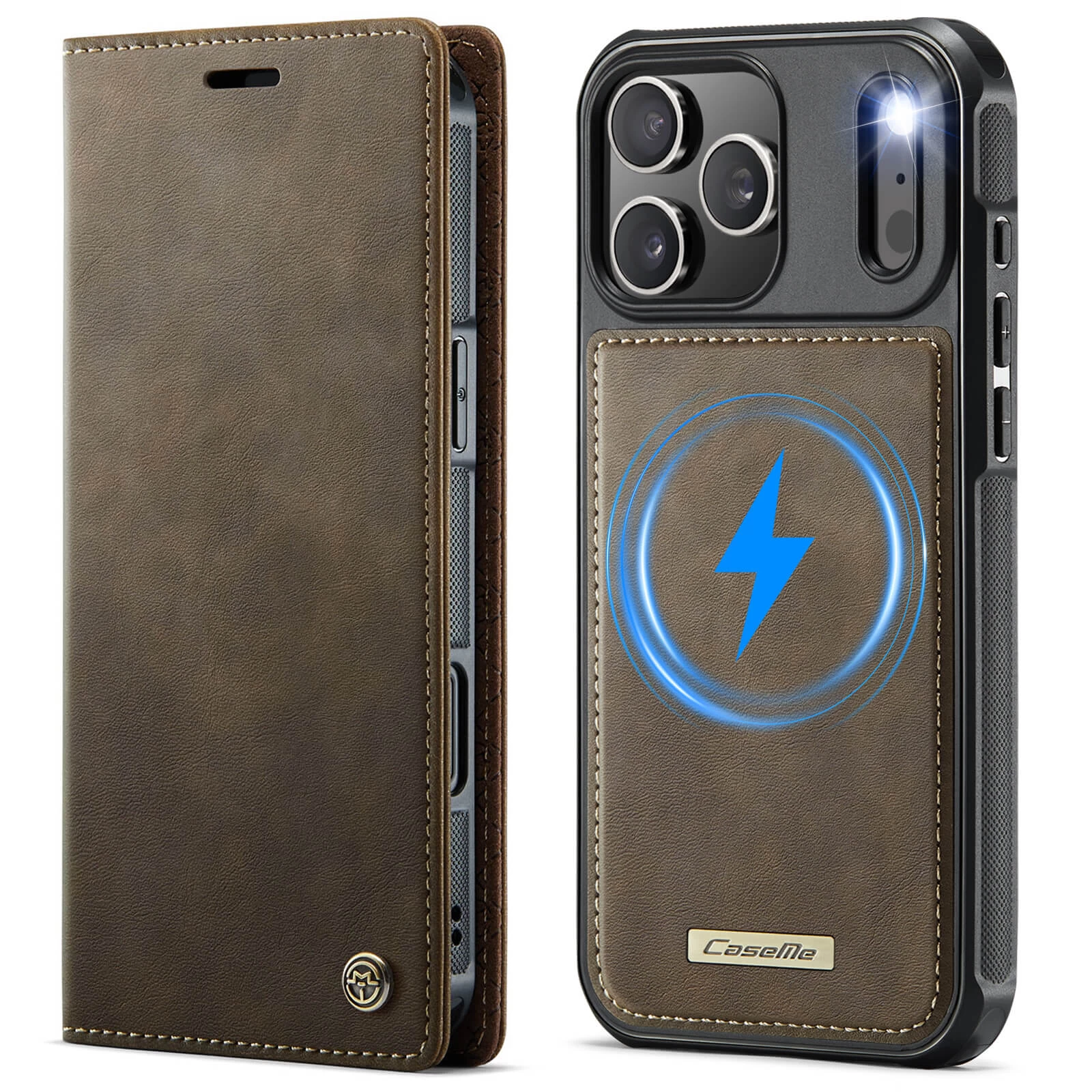 Multifunctional Horizontal Flip Leather Case Coffee