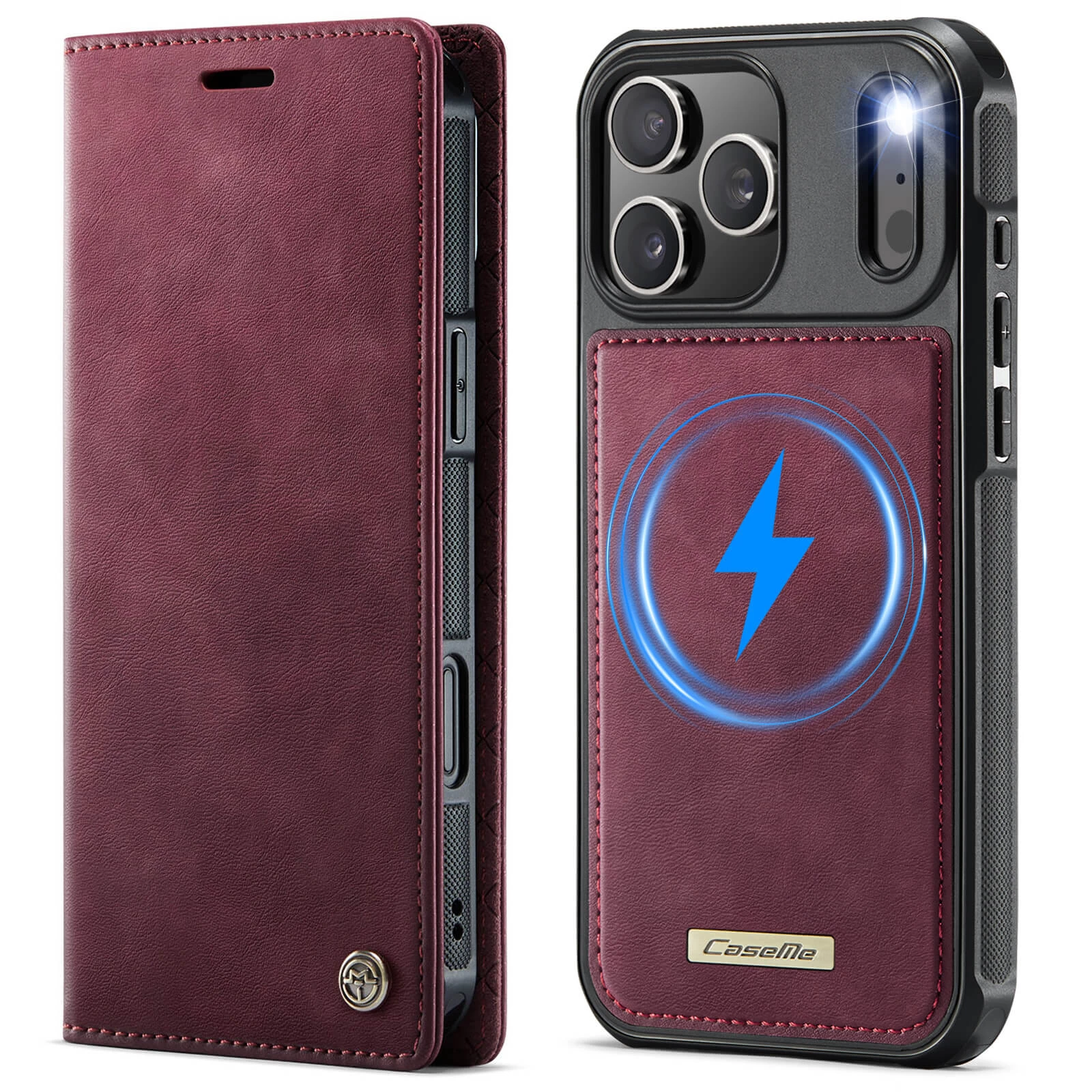 Multifunctional Horizontal Flip Leather Case Red