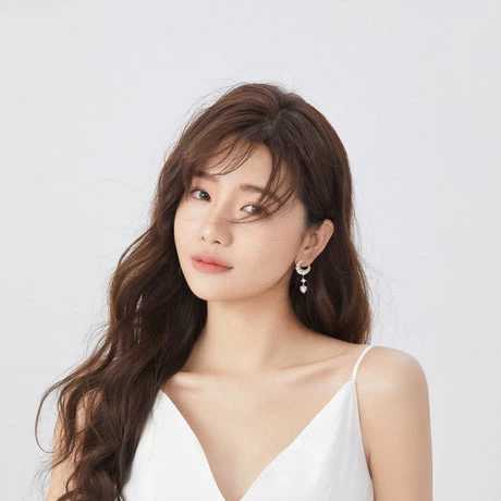 "Pink Dream" Moon Star Dangling Earrings