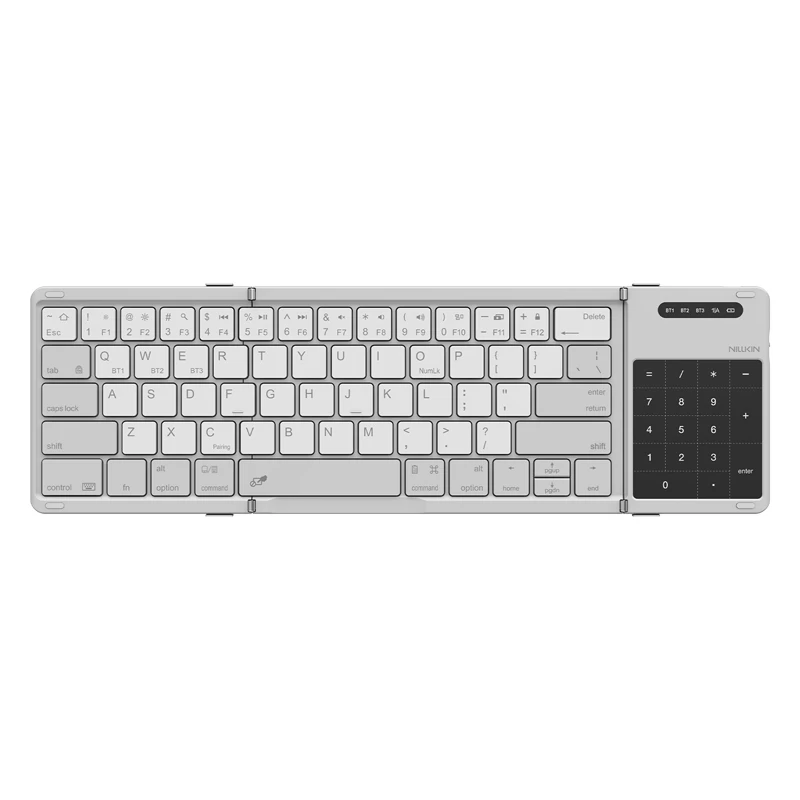 Cube Pocket Foldable Bluetooth Keyboard with Touchpad Dusk Gray