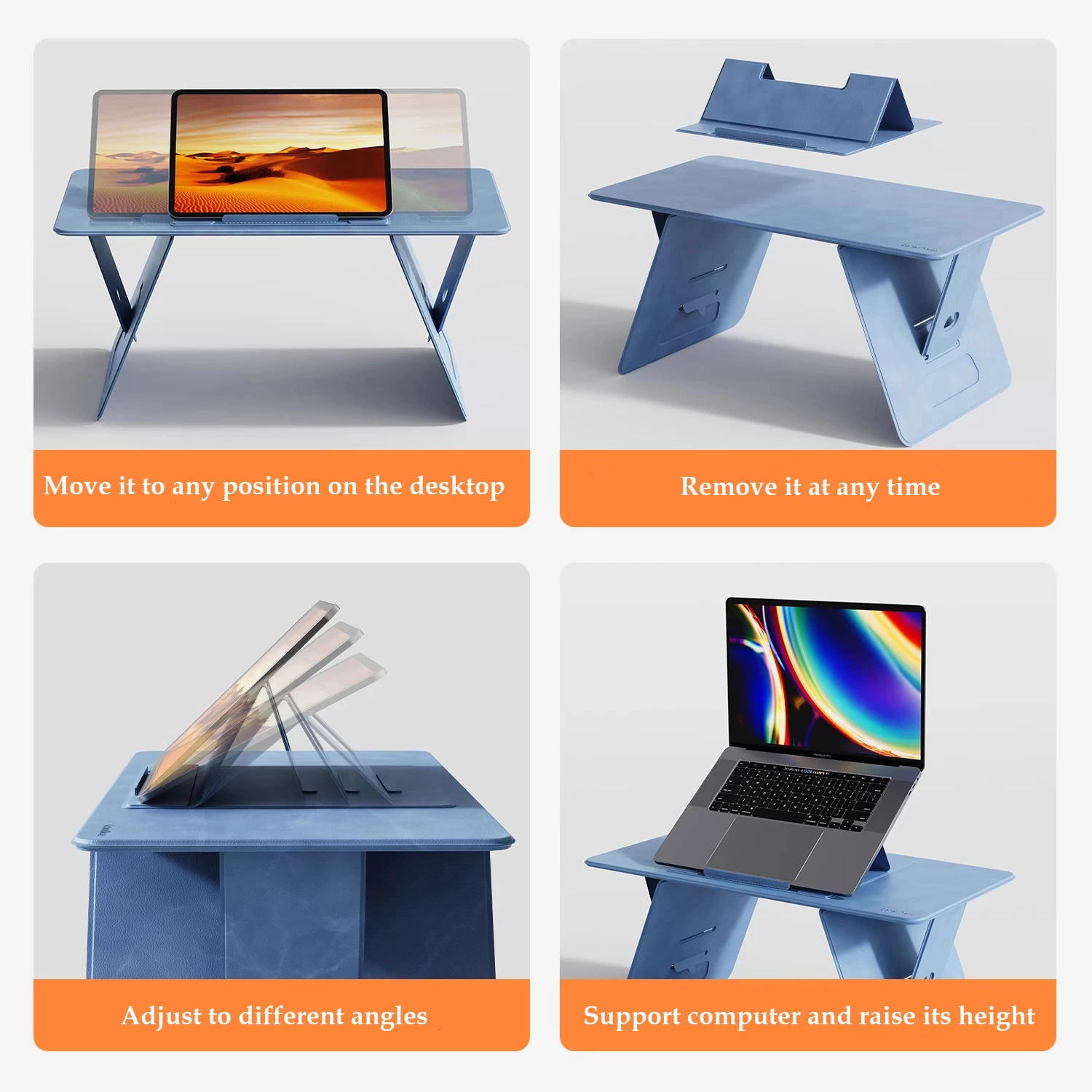 Italian Suede Foldable Portable Table