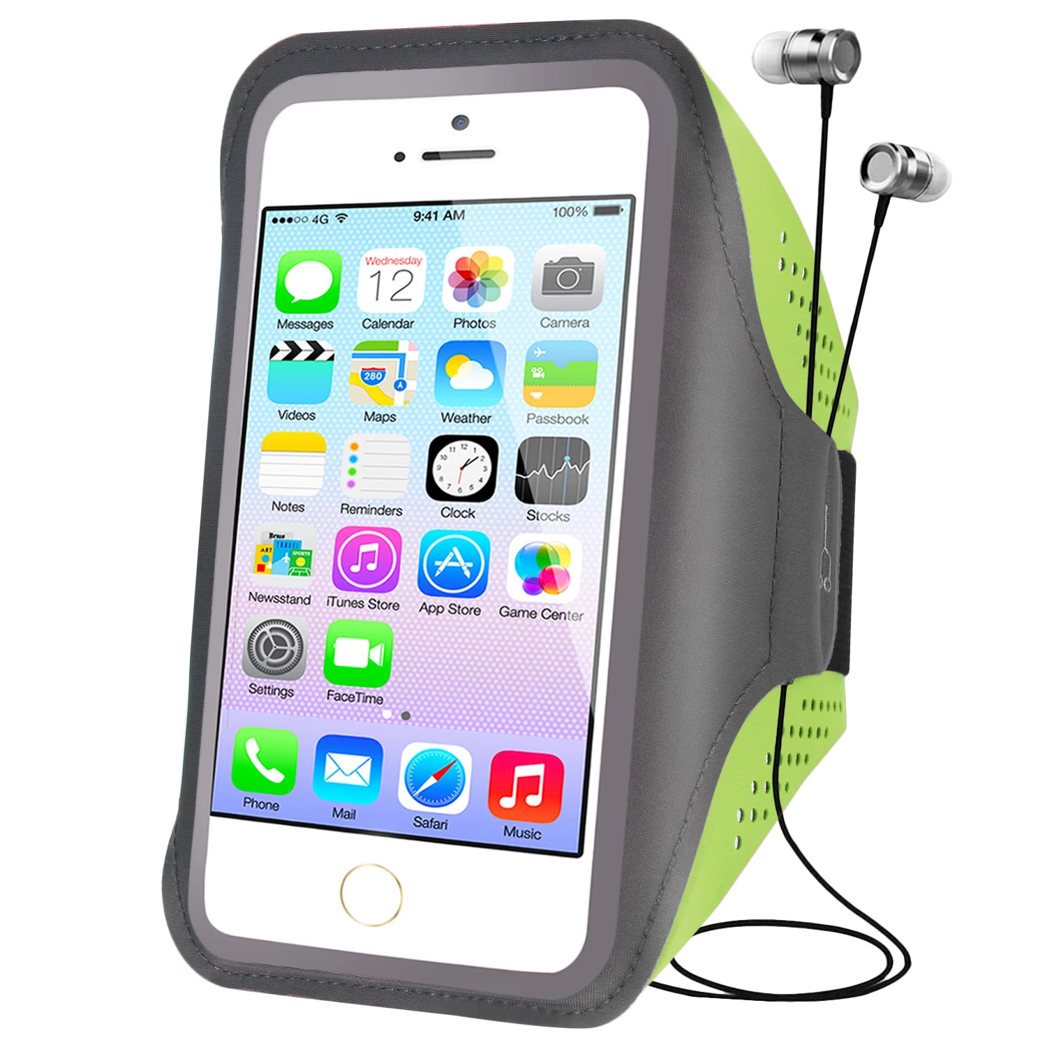 Adjustable Ultra-Light Running Armband Green