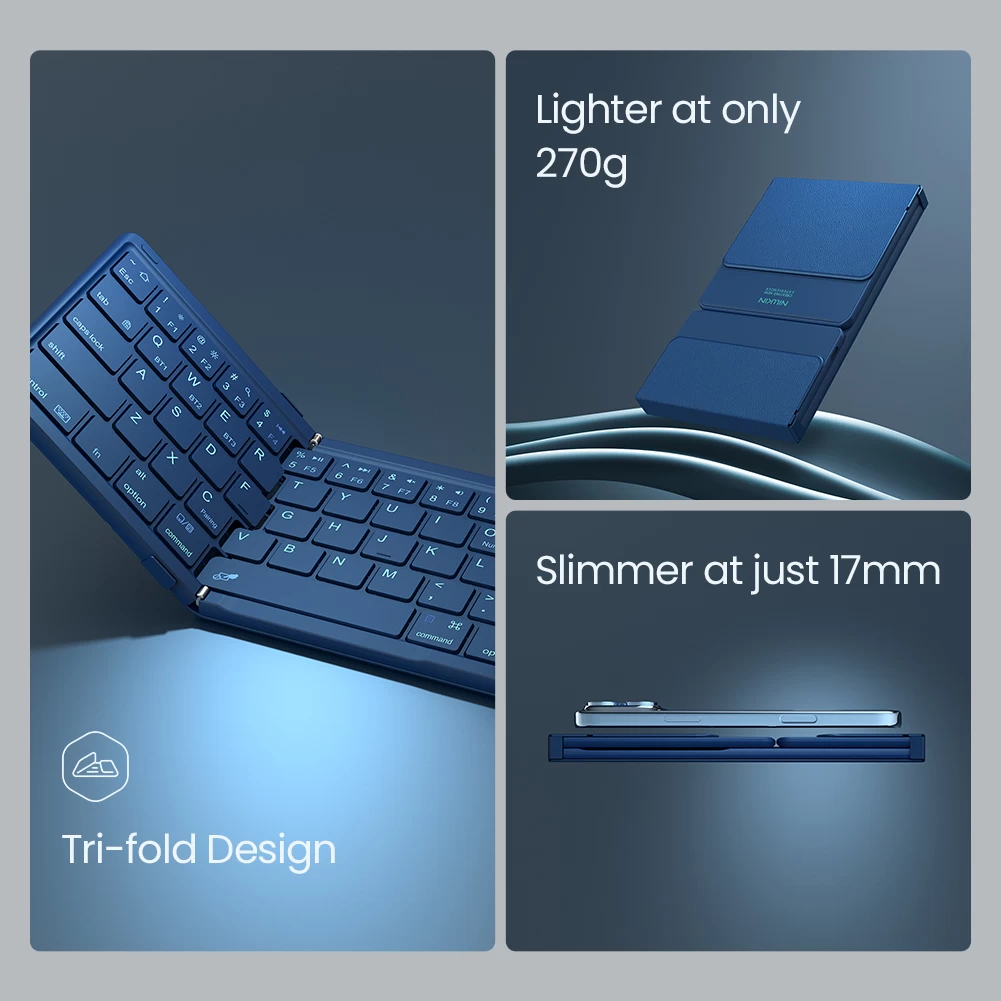 Cube Pocket Foldable Bluetooth Keyboard with Touchpad