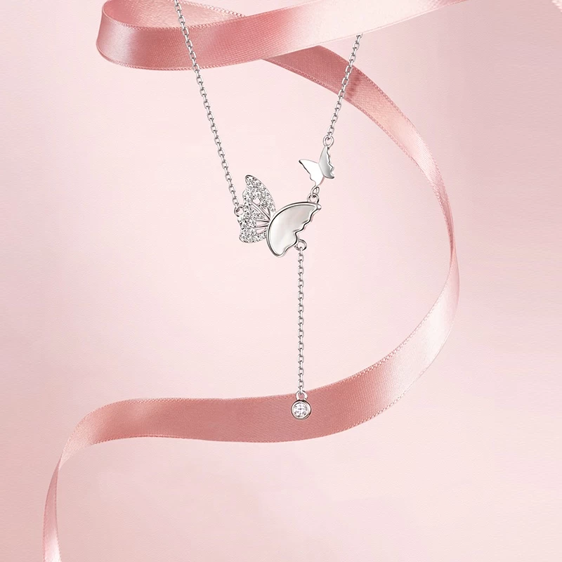 "Lightplay Butterfly" Dangling Necklace