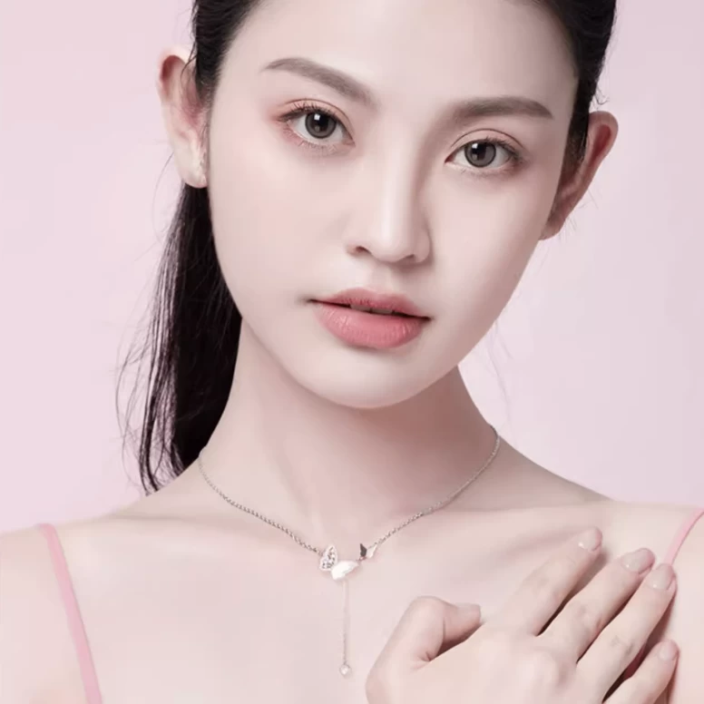 "Lightplay Butterfly" Dangling Necklace