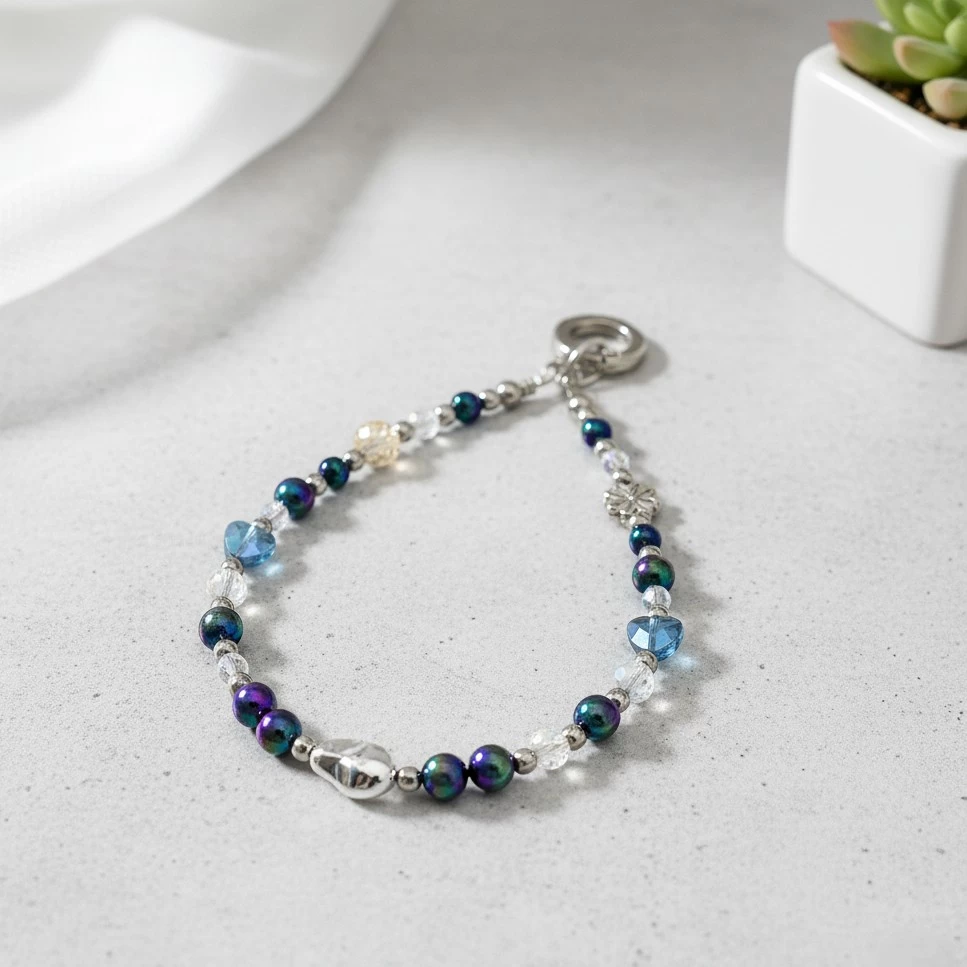 Iridescent Black Pearl Bracelet