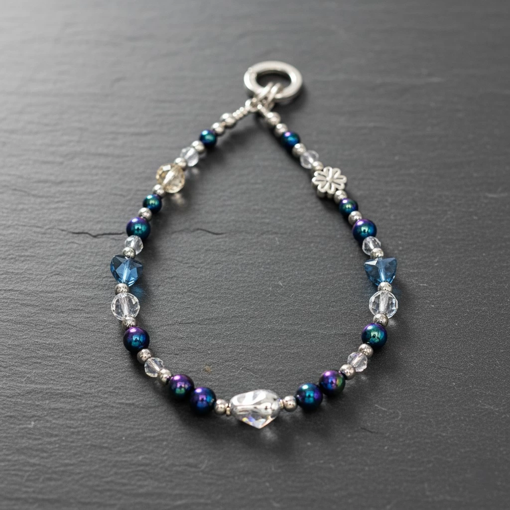 Iridescent Black Pearl Charm