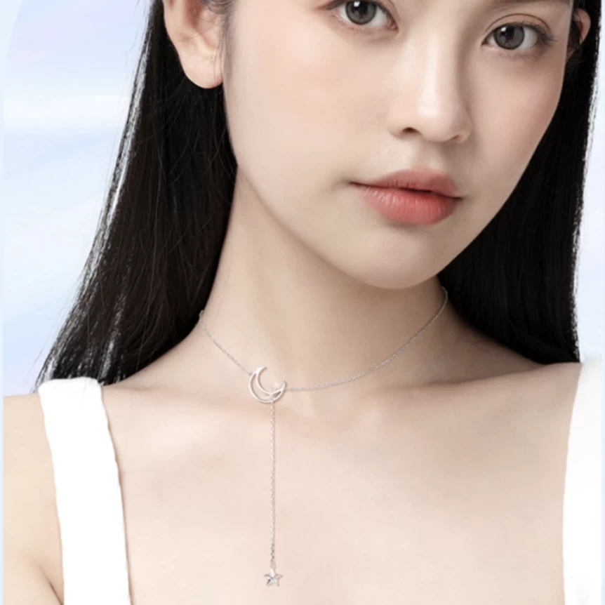 Moonlit Shooting Star Necklace