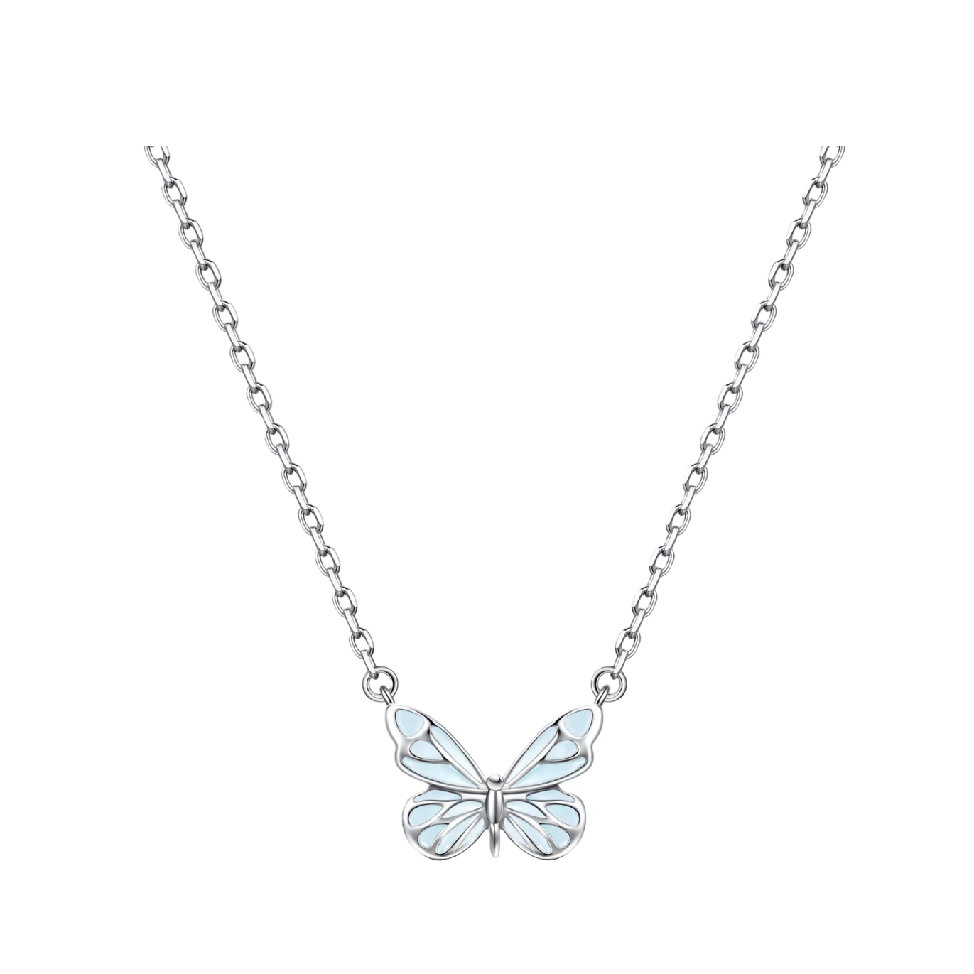 "Starlight Butterfly" Luminous Enamel Necklace