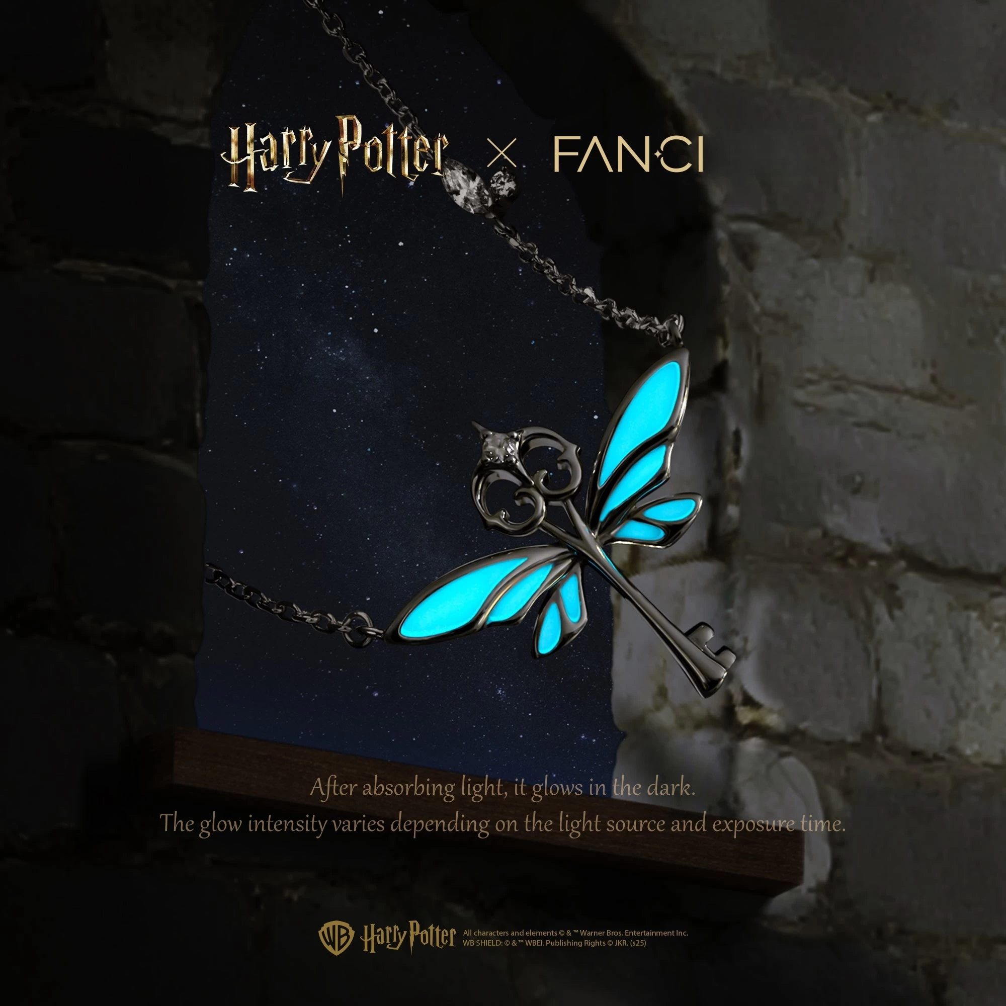 Harry Potter Flying Keys Sterling Silver Necklace