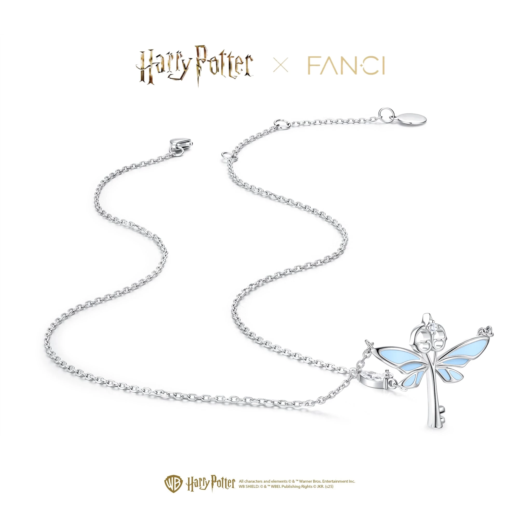 Harry Potter Flying Keys Sterling Silver Necklace