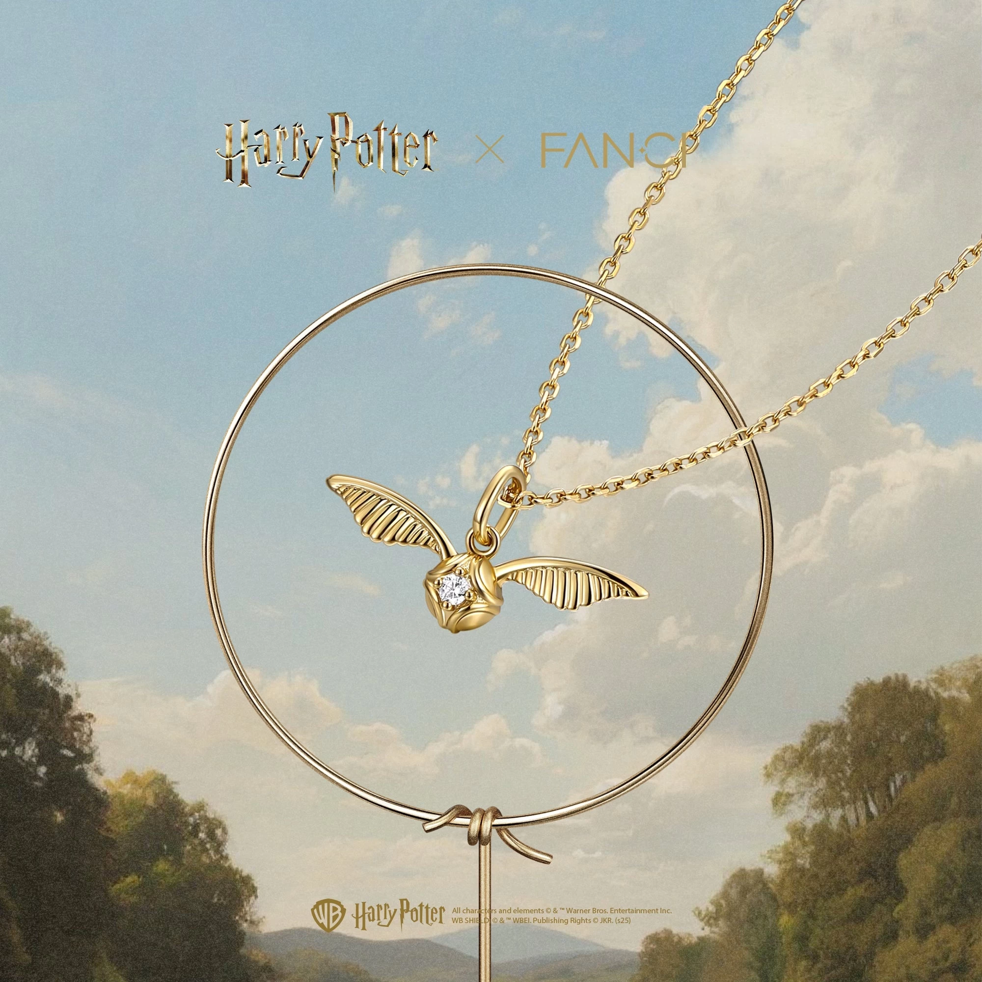 Harry Potter Golden Snitch Necklace Classic Style