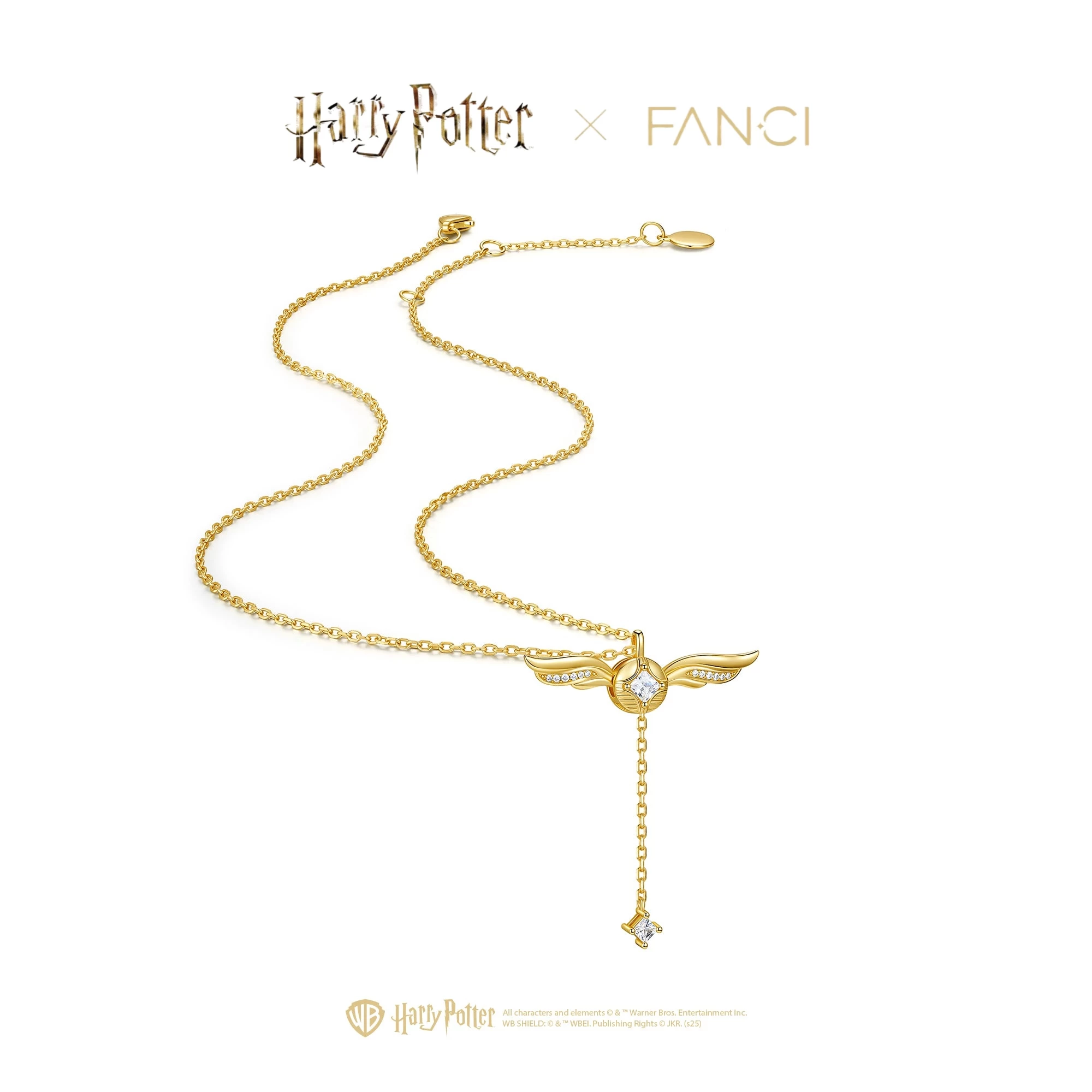 Harry Potter Golden Snitch Sterling Silver Necklace 