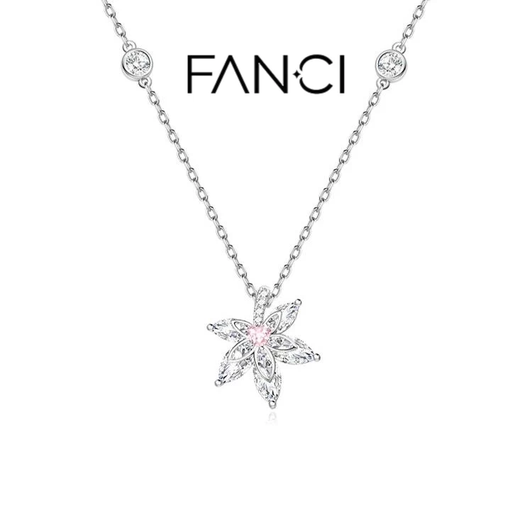 “Maple Majesty” Elegant Necklace Pink