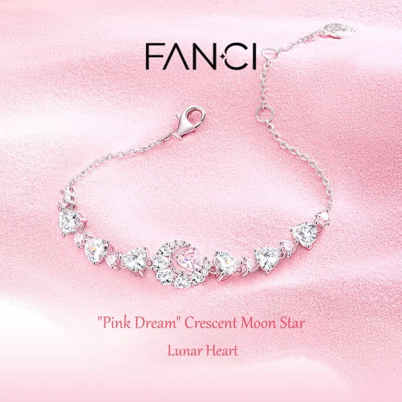  "Pink Dream" Crescent Moon Star Lunar Heart 