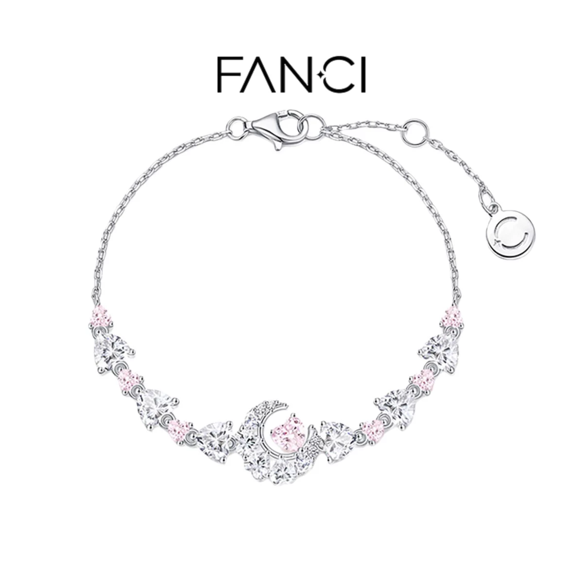  "Pink Dream" Crescent Moon Star Lunar Heart  Pink