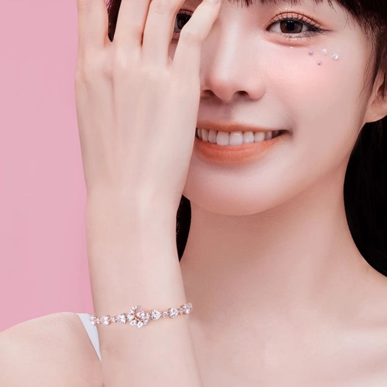  "Pink Dream" Crescent Moon Star Lunar Heart 