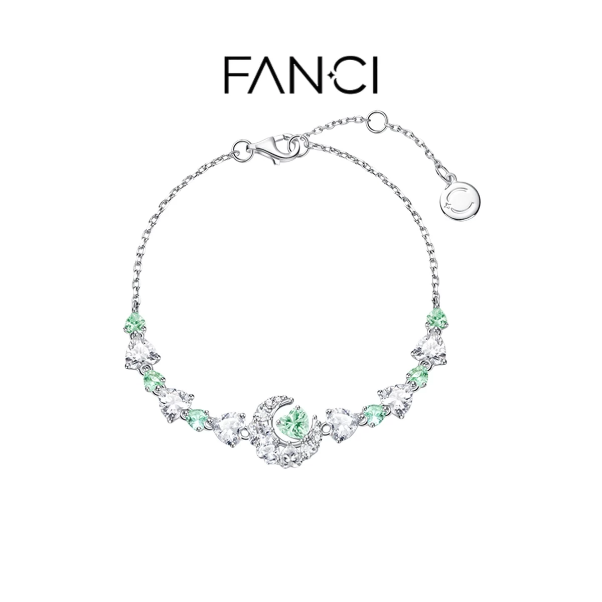  "Pink Dream" Crescent Moon Star Lunar Heart  Green