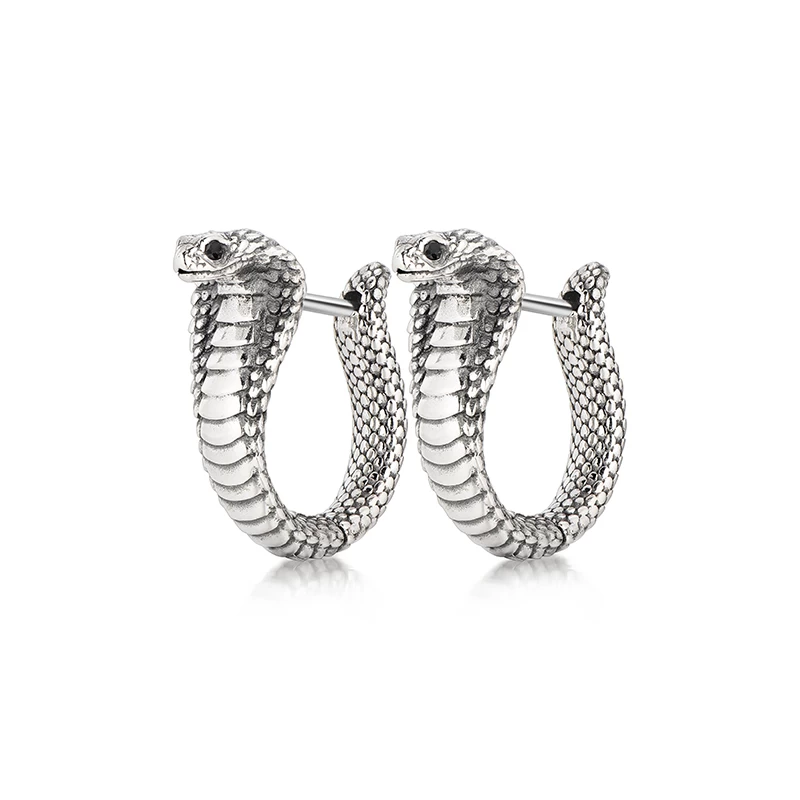 IDEAGEMER Vintage King Cobra Earrings