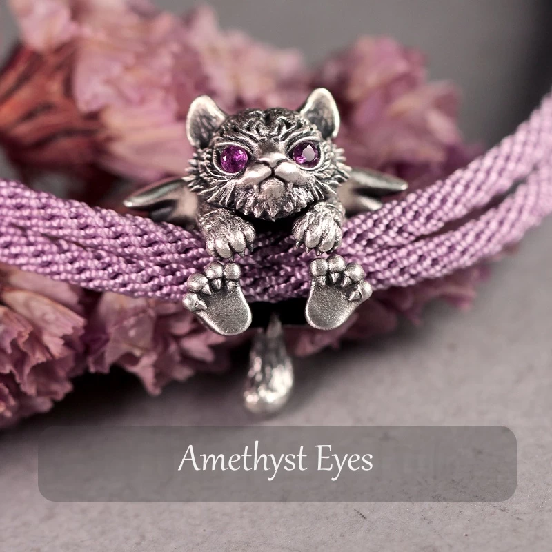 RAINKLAND “Tiger Within” Vintage Bracelet Amethyst