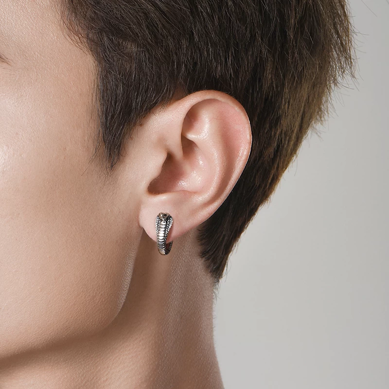 IDEAGEMER Vintage King Cobra Earrings