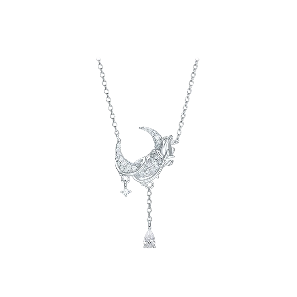 CHOW LIOU FOOK Rose-Kissed Moonlight Necklace