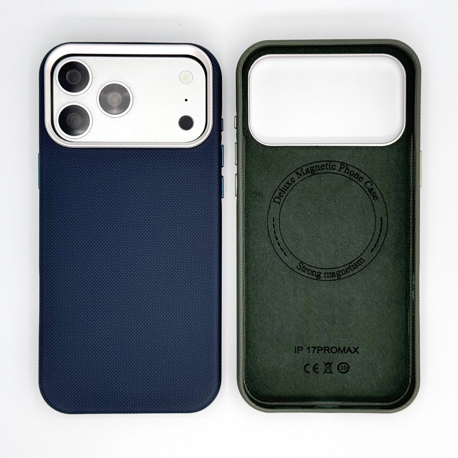 Diamond-patterned Leather Case