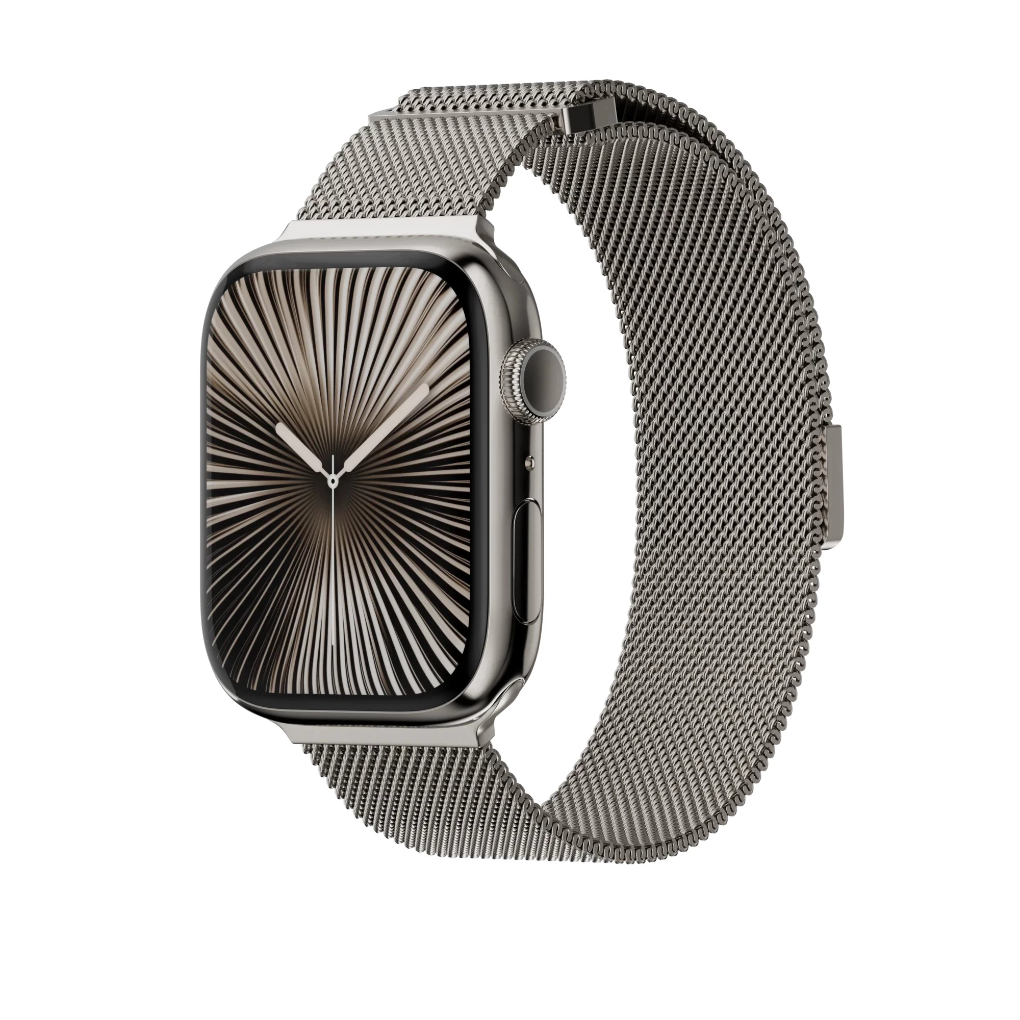 Mesh Stainless Steel Apple Watch Loop Natural