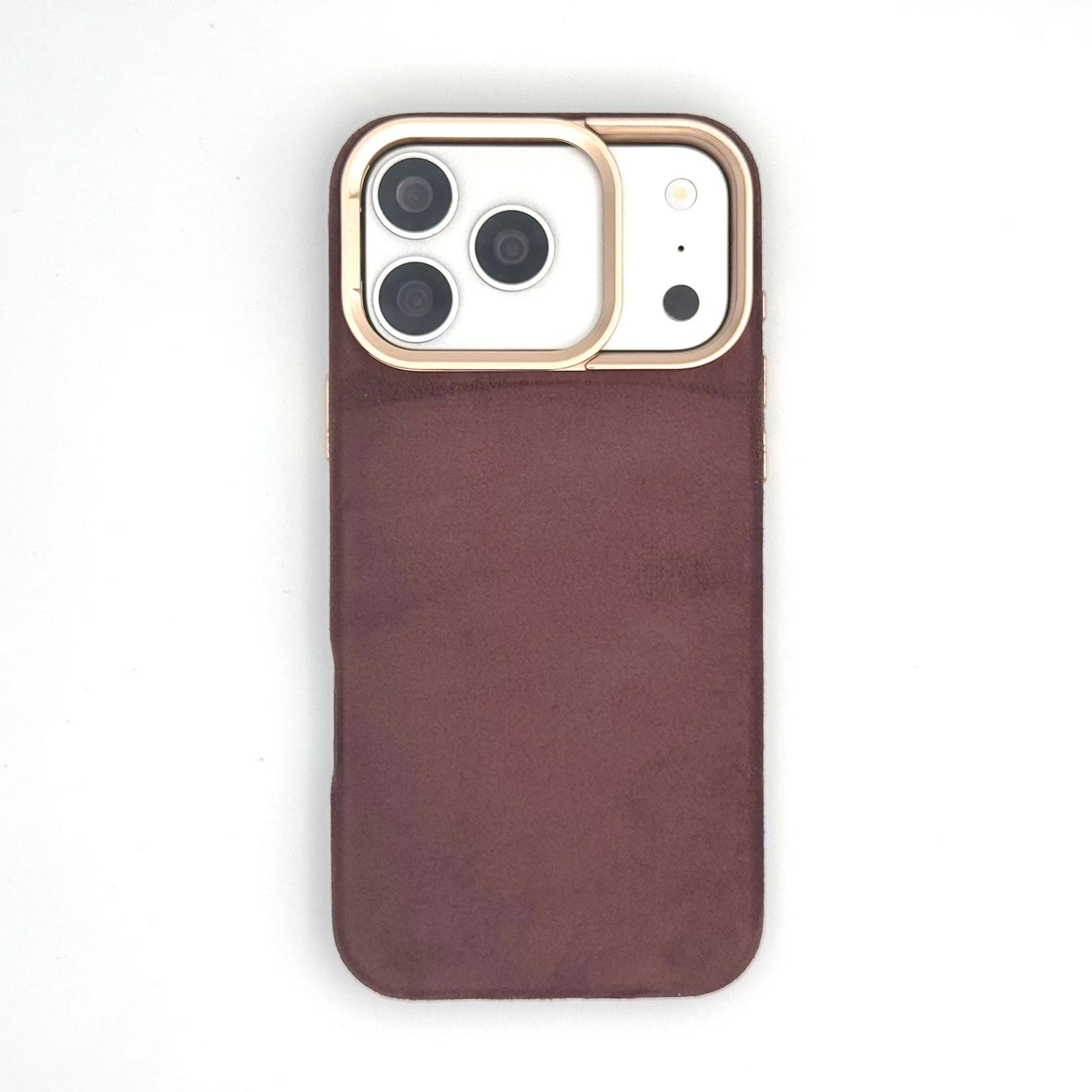 Premium Alcantara Suede Case Coffee Brown