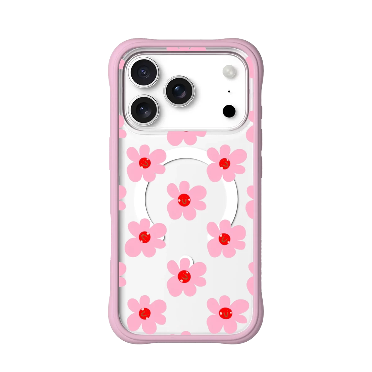 Dopamine Pink Sunflower Case With MagSafe For iPhone