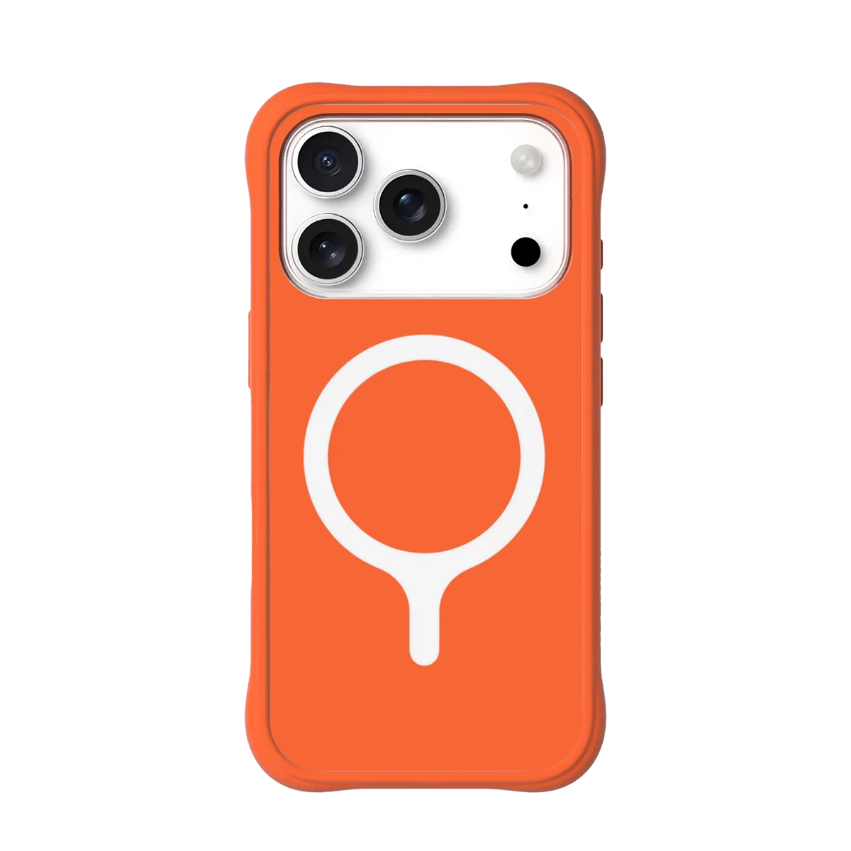 Liquid Silicone Vibrant Orange Case With MagSafe For iPhone