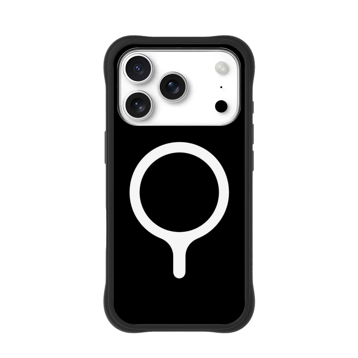 Liquid Silicone Vibrant Black Case With MagSafe For iPhone