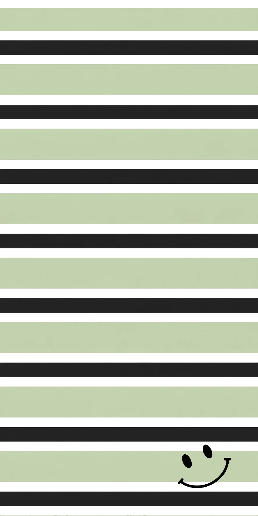 Green Black Smiley Face Stripes