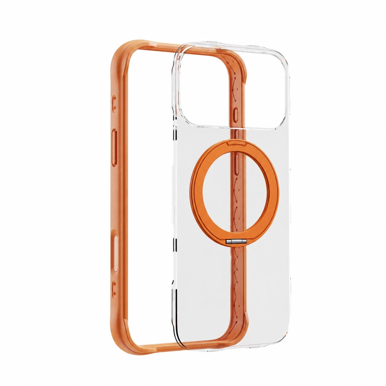 Kickstand Case With Frosted Clear Replaceable Backplate
